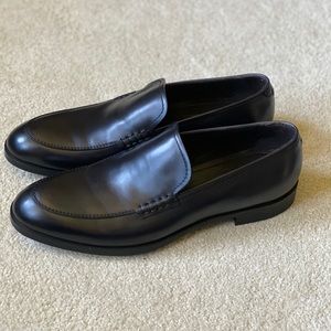 Ermenegildo Zegna Black Venetian Loafers leather